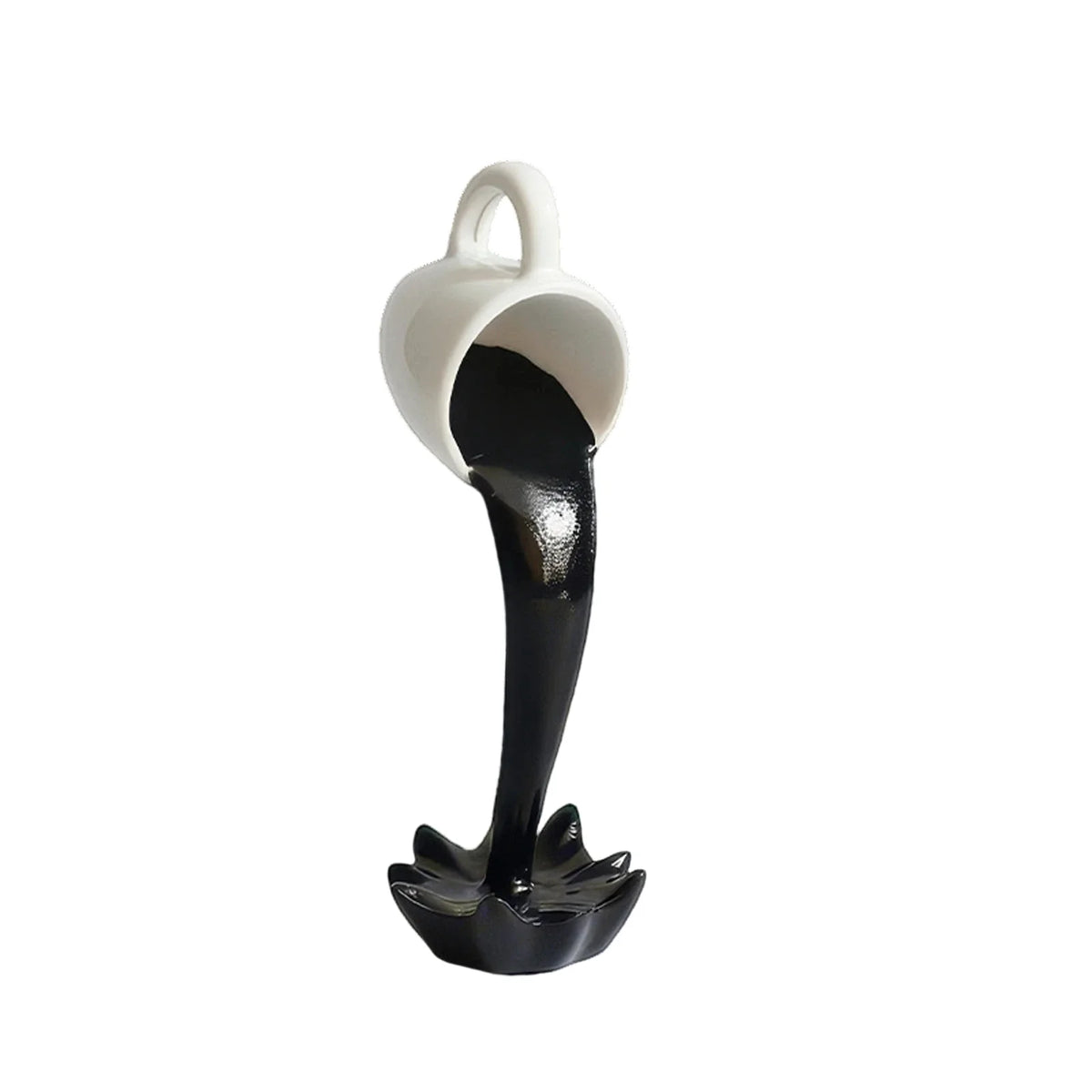 Floating Spilling Coffee Cup Sculpture Kitchen Decoration Spilling Pouring Splash Creative Desktop Decor Home Decoration